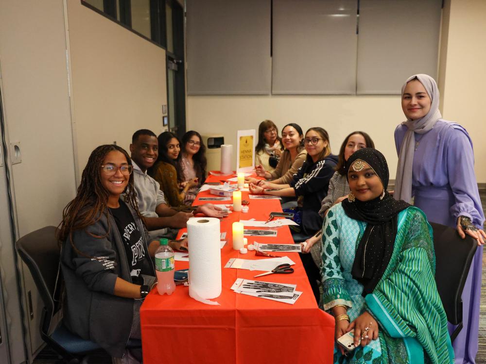 students posing for photo