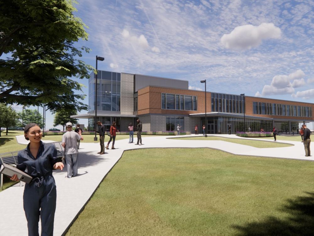 Architect's rendering of new academic building