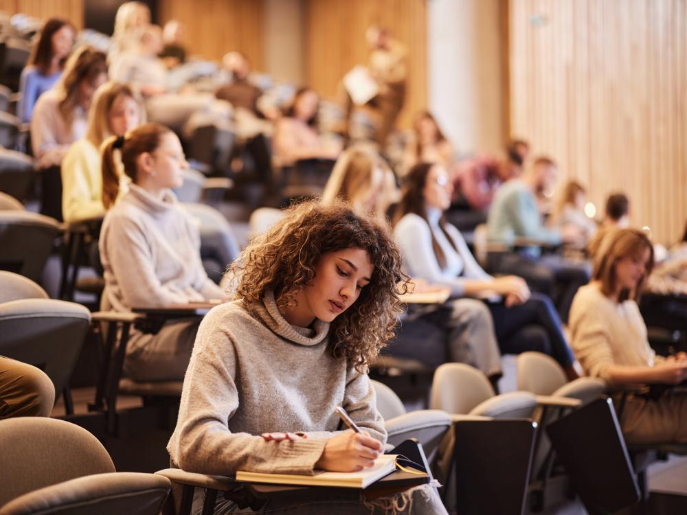 Students sitting in lecture hall