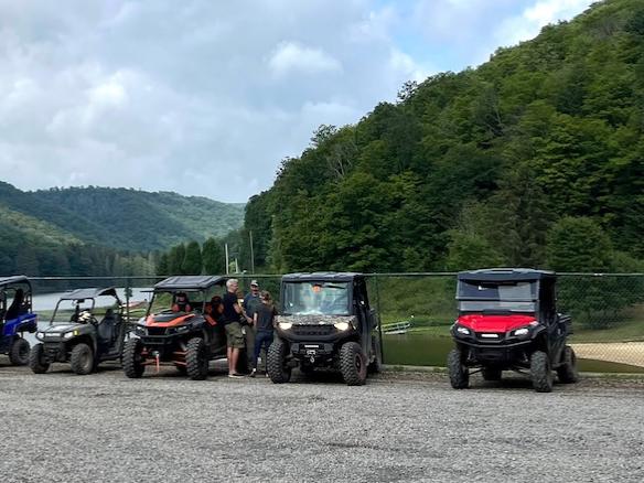 ATVs and riders on the Northcentral Regional ATV Trail 