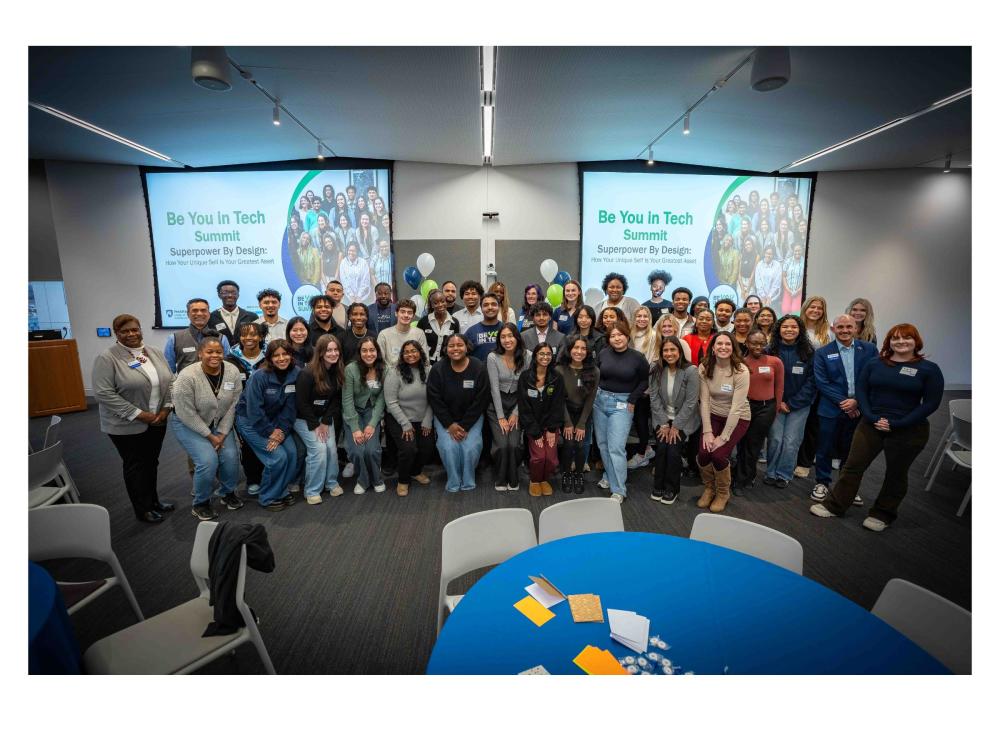 large group of college students at conference