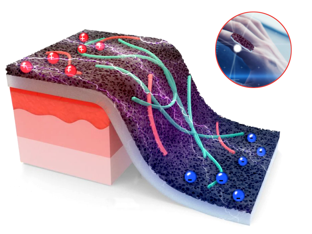 Stylized image of a sensor on a hand