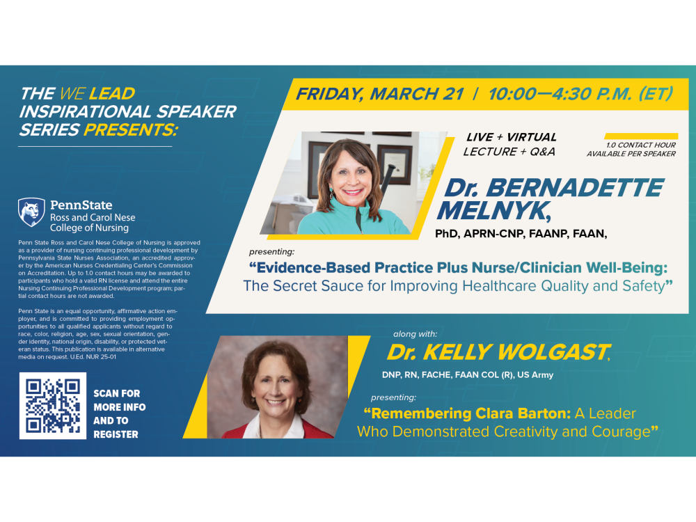WE LEAD Inspirational Speaker Lecture flyer