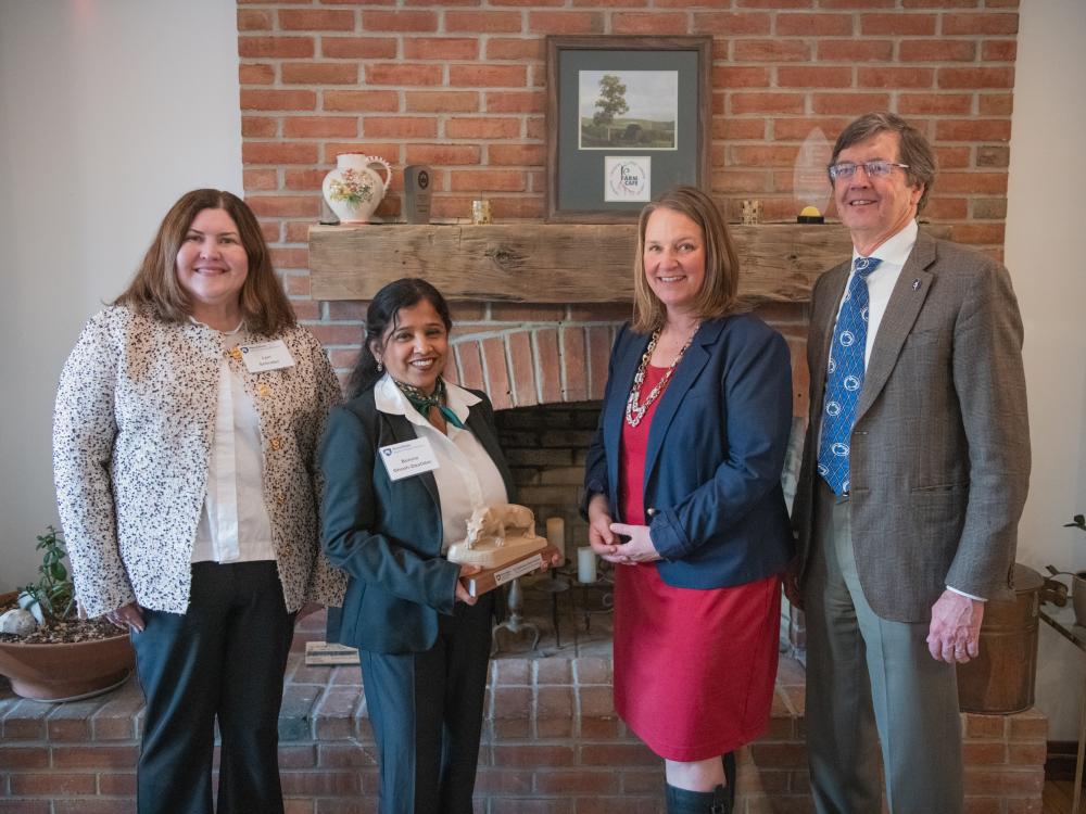 Image of Outstanding Science Alumni Awards recipients with Mary Beth Williams and Lori Schrider