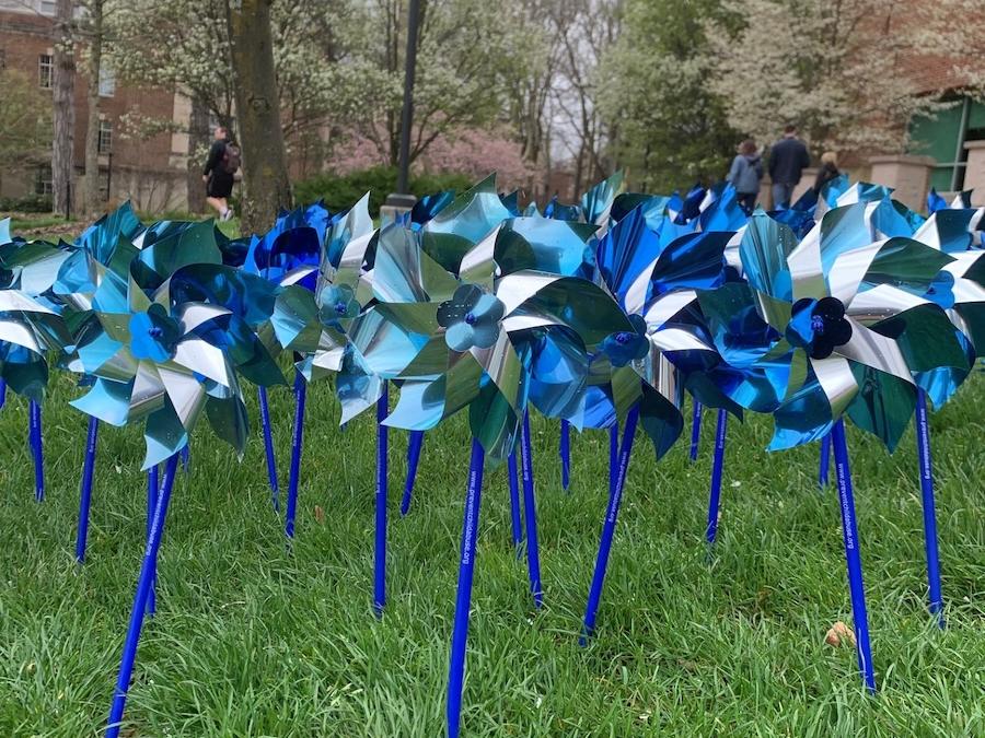 Pinwheels for Prevention on HUB Lawn