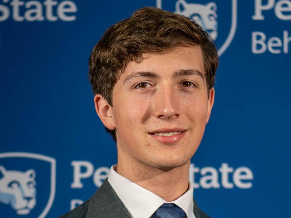 A portrait of Penn State student Adam Sacherich