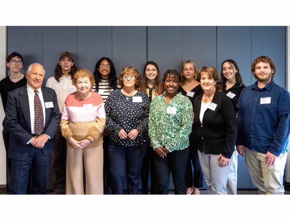 Students and community members pose for a group photo at Penn State New Kensington's scholarship luncheon.