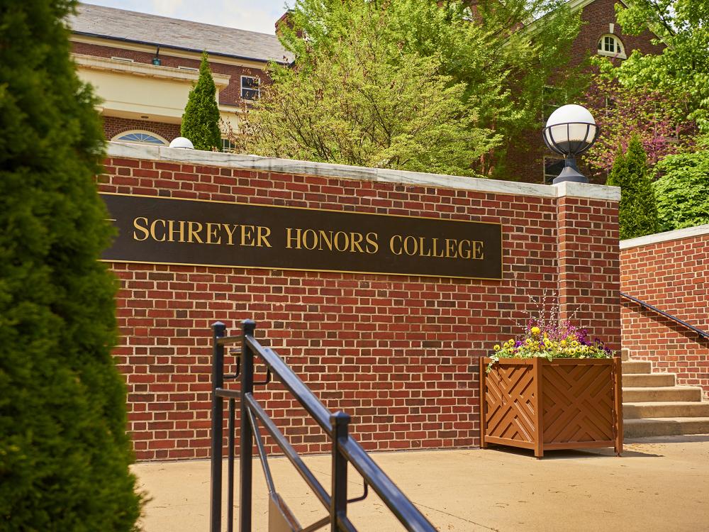 Schreyer Honors College sign