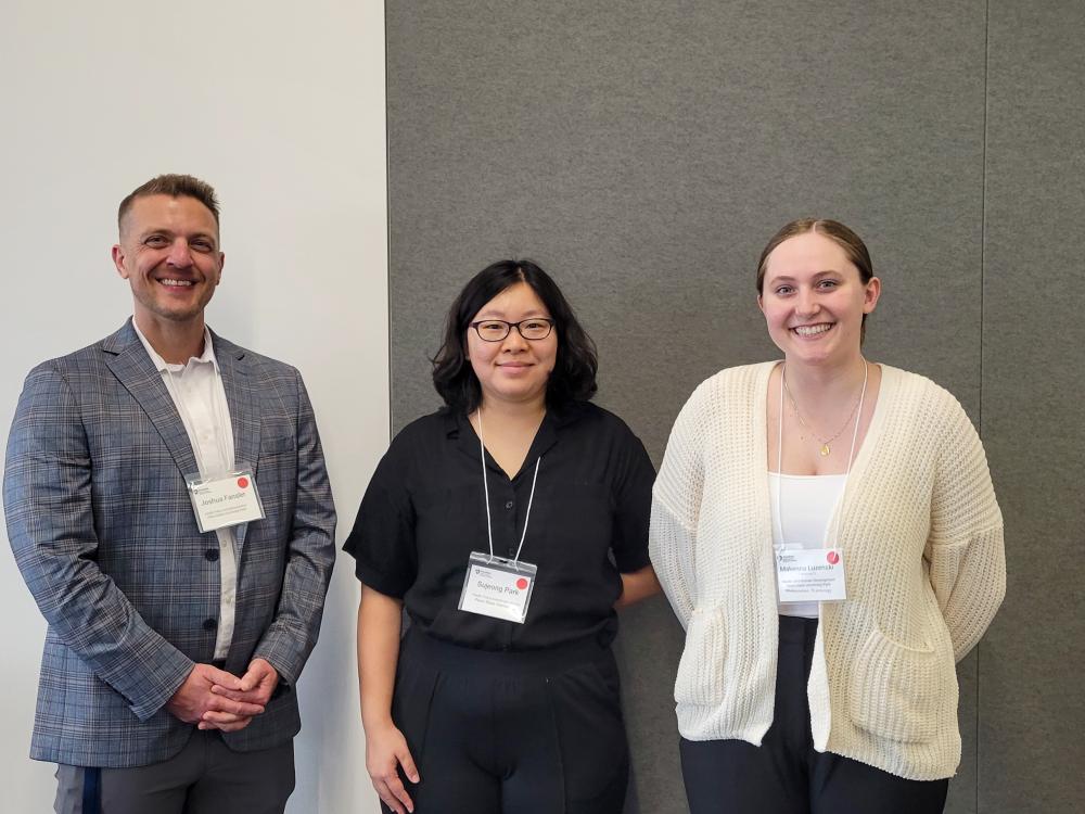 The CSUA annual conference poster winners pose for a photo.