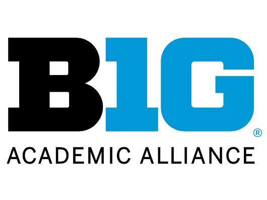 Logo displaying black capital B, blue numeral 1, blue capital G, words ACADEMIC ALLIANCE under them in all capital letters.