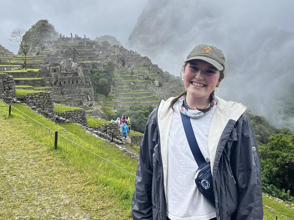 Irena Potochny, an undergraduate at Penn State, visited Machu Picchu in January through the Green Program