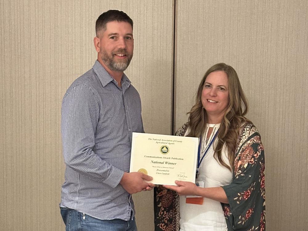 Chris Canfield receives 2025 award from National Association of County Agricultural Agents
