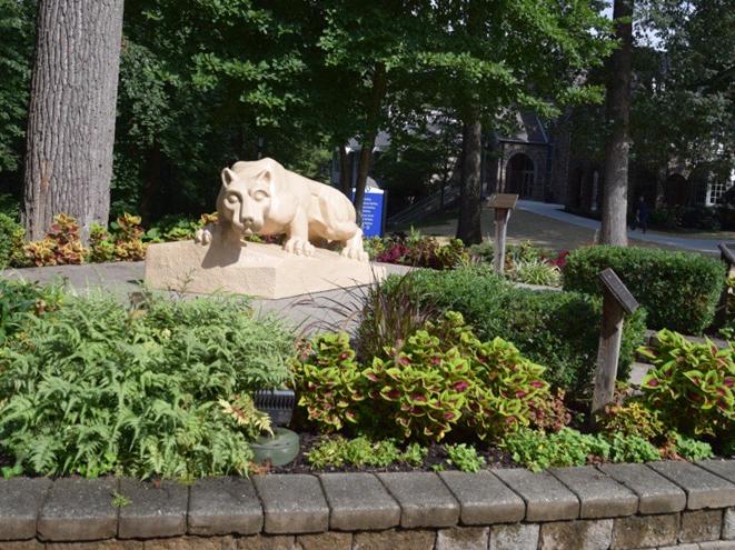 A few of the Lion Shrine at Penn State Abington