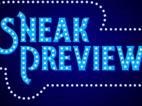 Broadway lights spelling out Sneak Preview