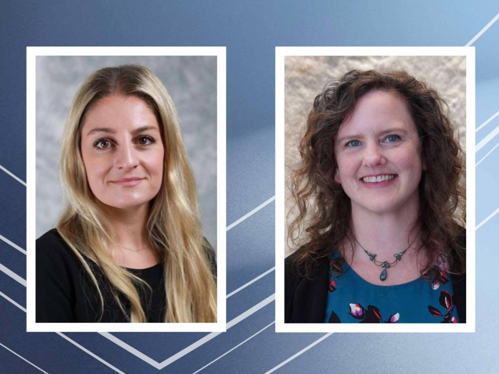 Head shot photos of Sarah Rajtmajer and Lynda Kellam