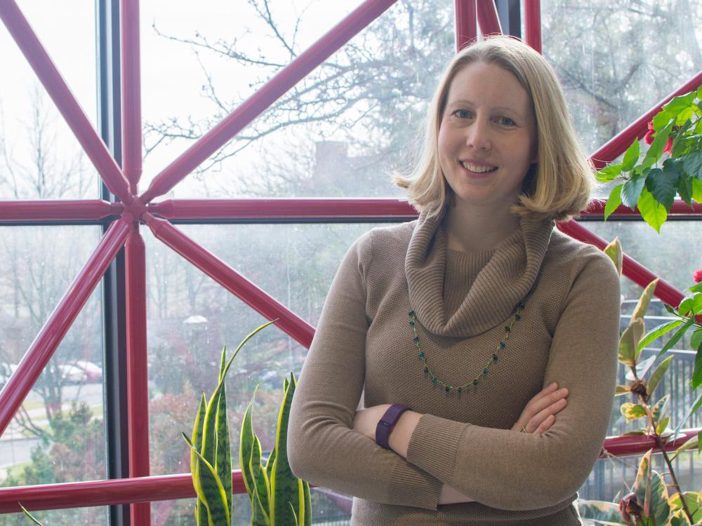 Jacqueline O'Connor, a professor of mechanical engineering, poses for a headshot.