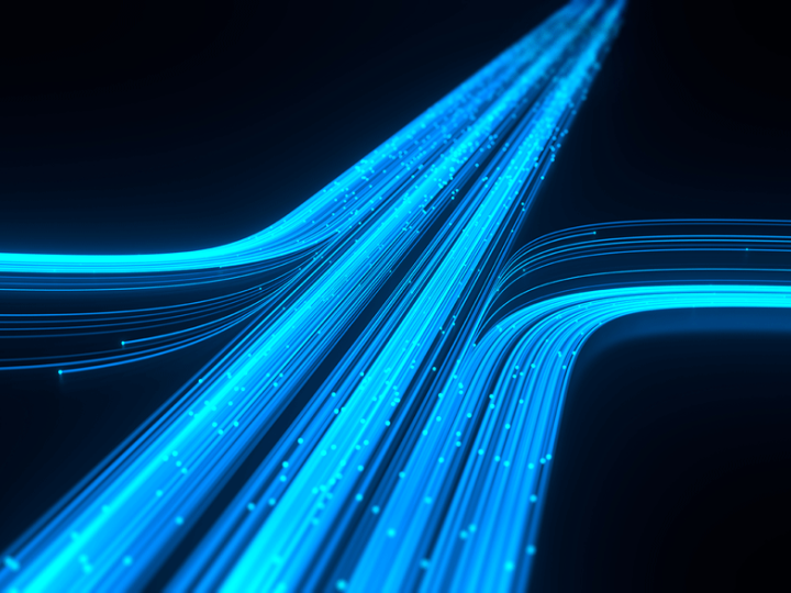 Image of a flowing electron superhighway.