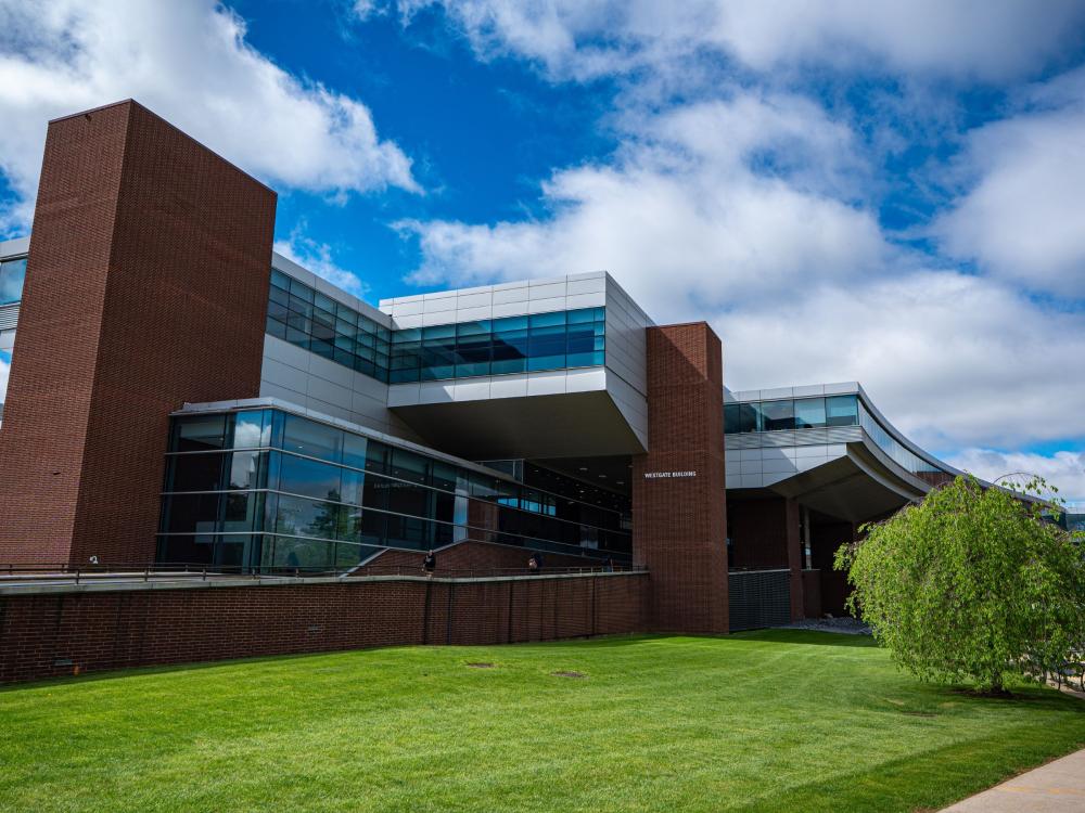 westgate building at penn state university park campus in summer