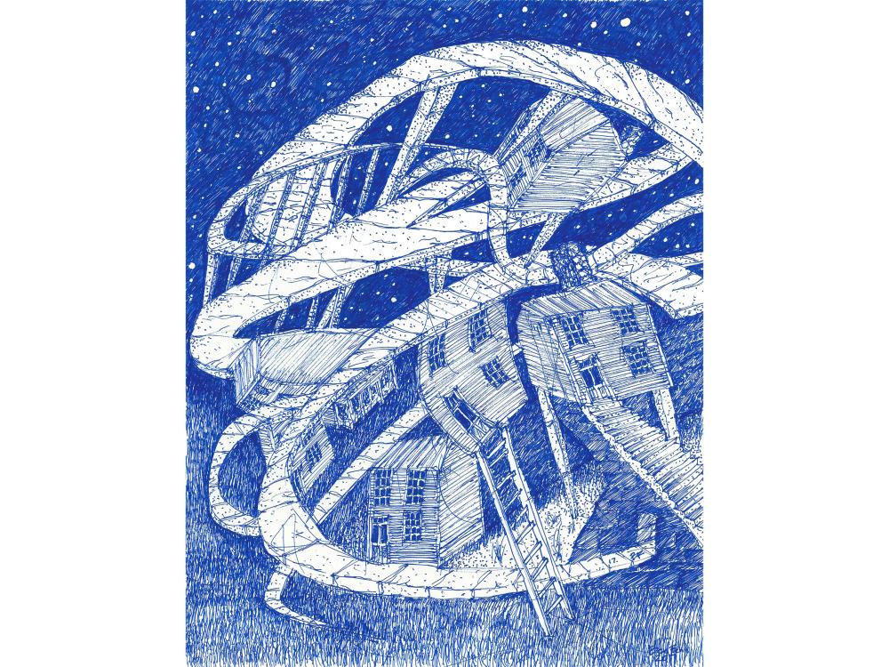 A piece of artwork by Benjamin Fehl called “The Bedroom Window” that will be displayed in the exhibition.