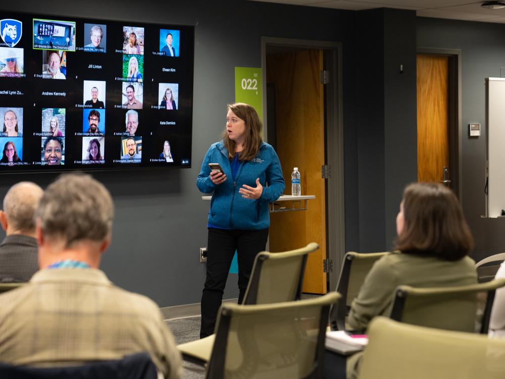 Teaching and Learning with Technology staff and attendees explored AI opportunities during a previous Dreamery Speaker Series.