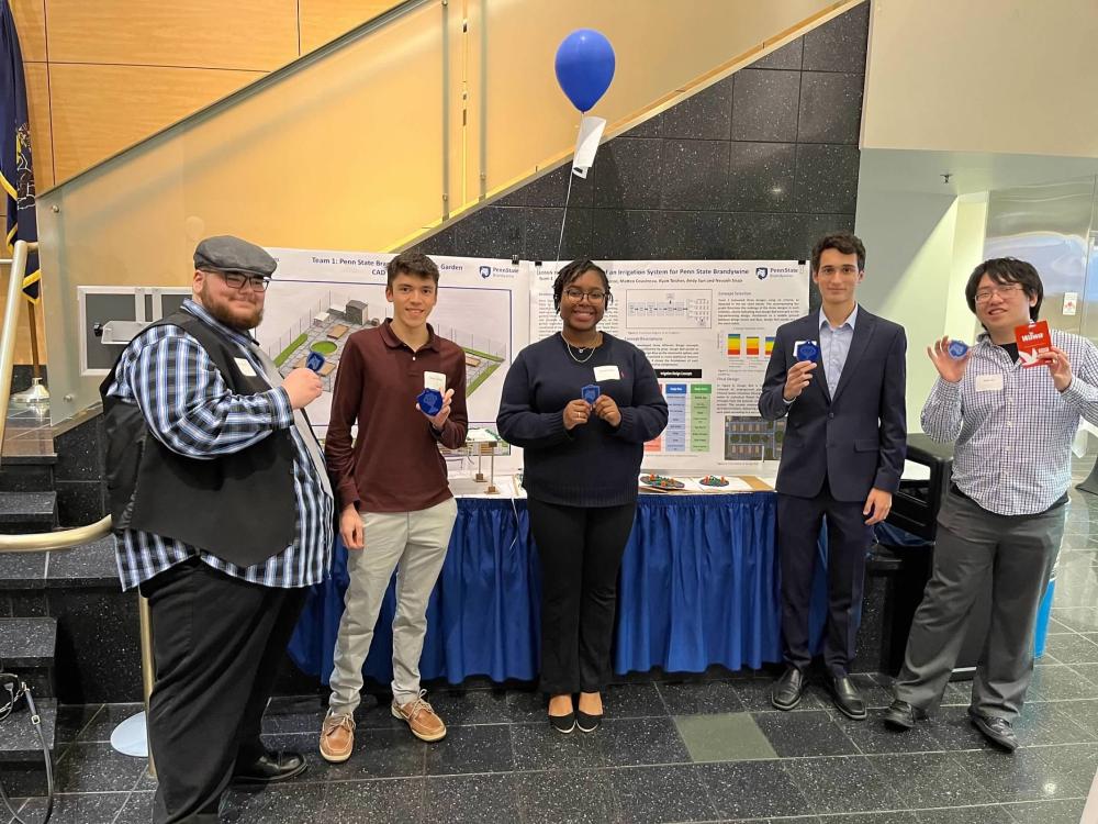students presenting their work at Penn State Great Valley