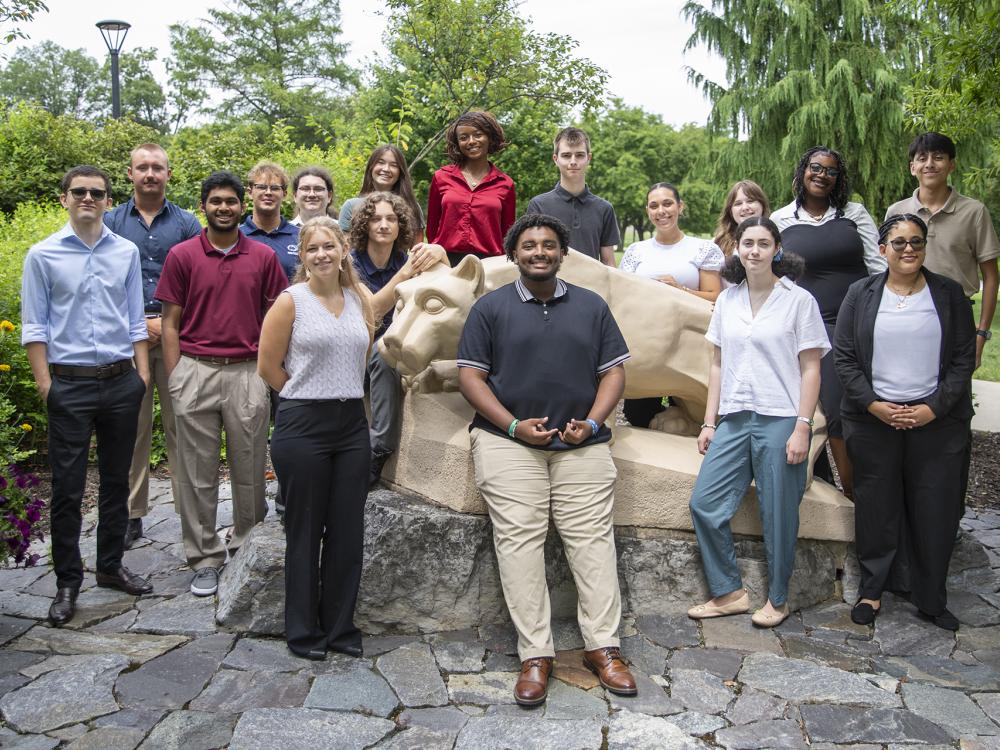 Engineering Ahead students at the Lion Shrine