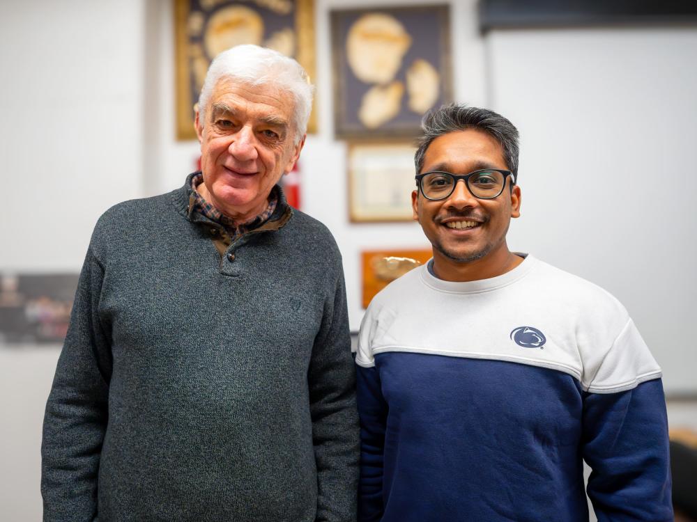 Mark Latash and Sayan Deep De smile at the camera
