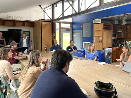 A group of faculty in a classroom during a training