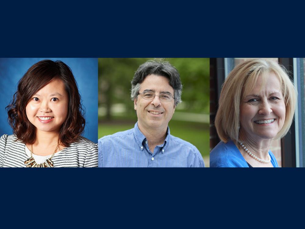 Headshots of three panelists: Ying-Ling Jao at left, Matthew Kaplan in the middle, and Janice Whitaker.