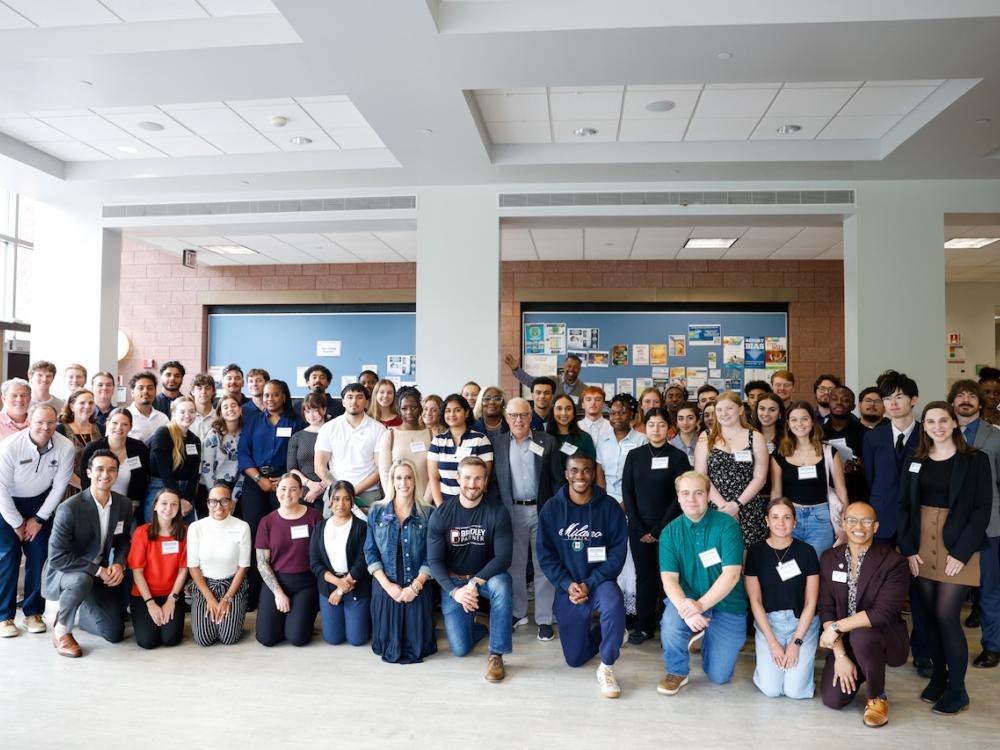 group of people in Tomezsko Classroom Building