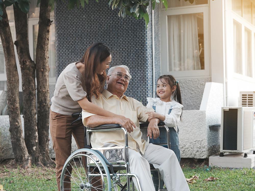 grandpa, daughter, granddaughter
