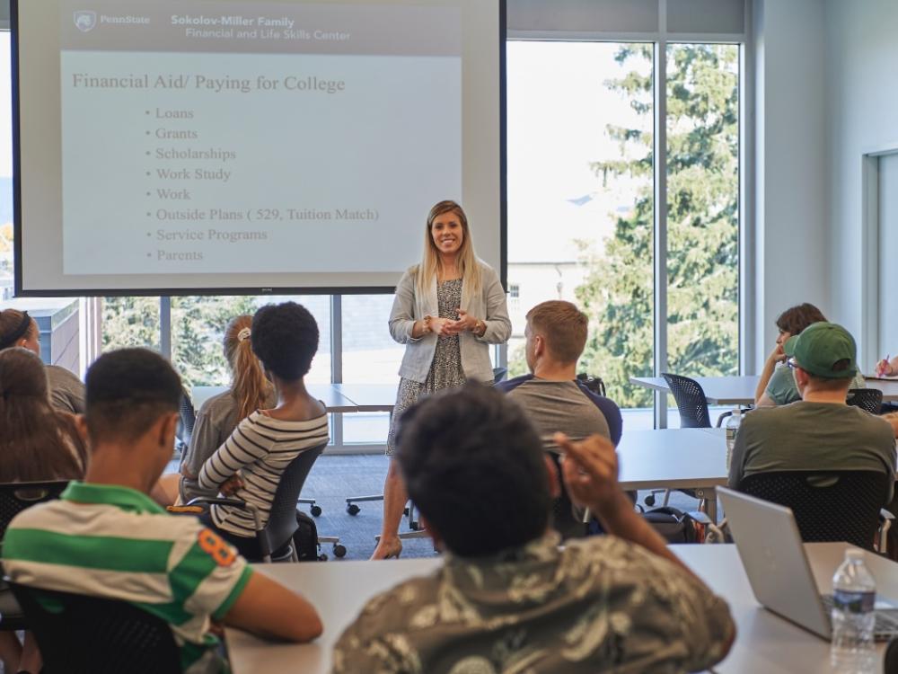 Sokolov-Miller Family Financial and Life Skills Center presentations and workshops
