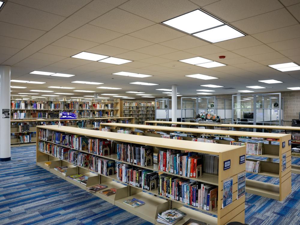 Inside of Penn State Brandywine's library