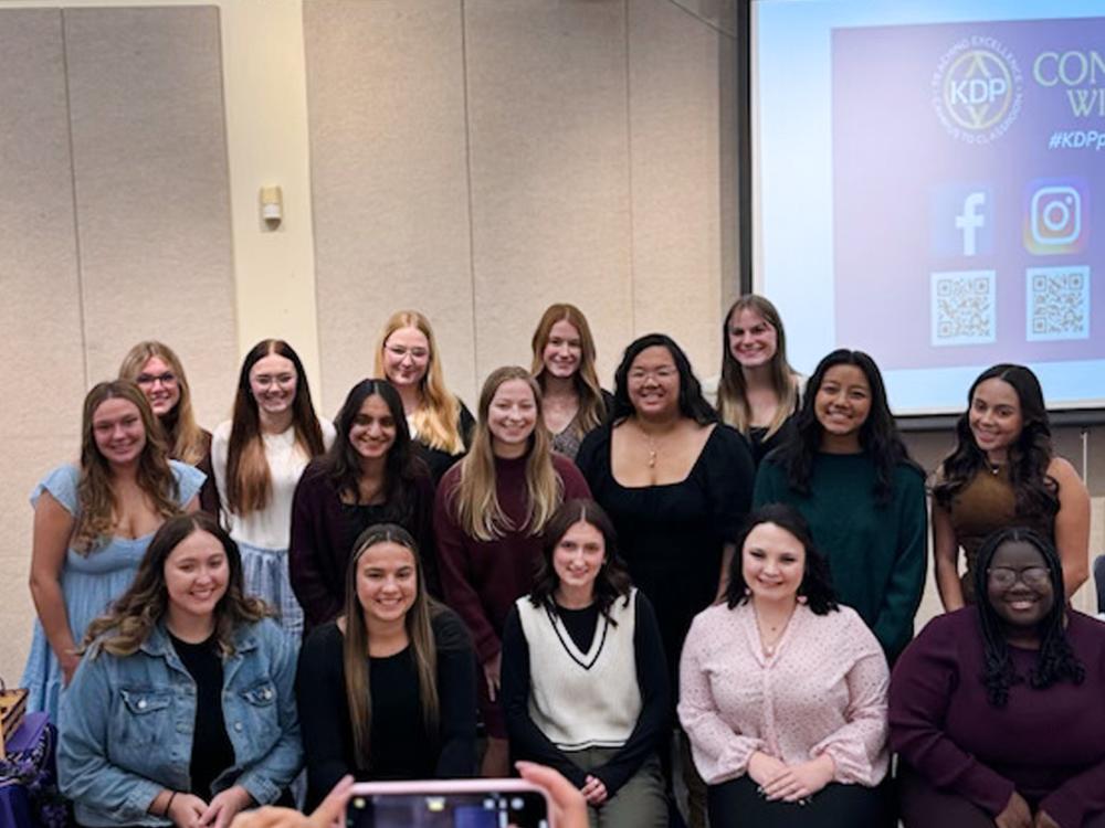 A group of Penn State Harrisburg students after their induction into Kappa Delta Pi