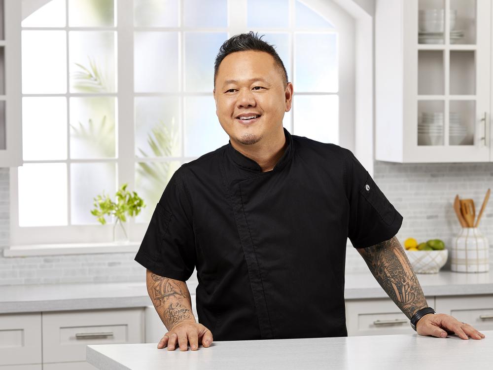 Portrait image of chef Jet Tila in a kitchen