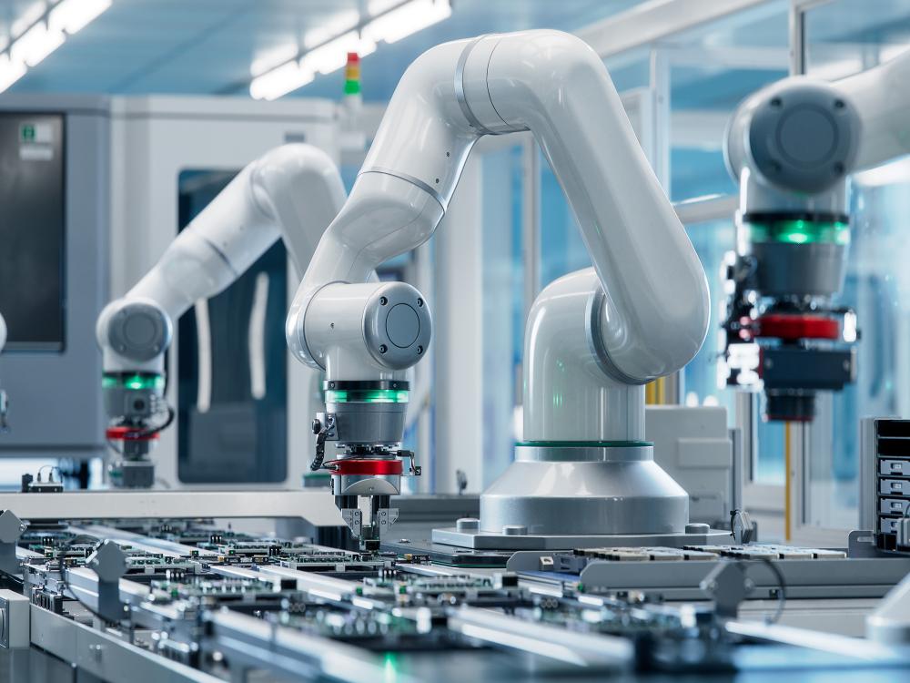 A photo of a robotics arm