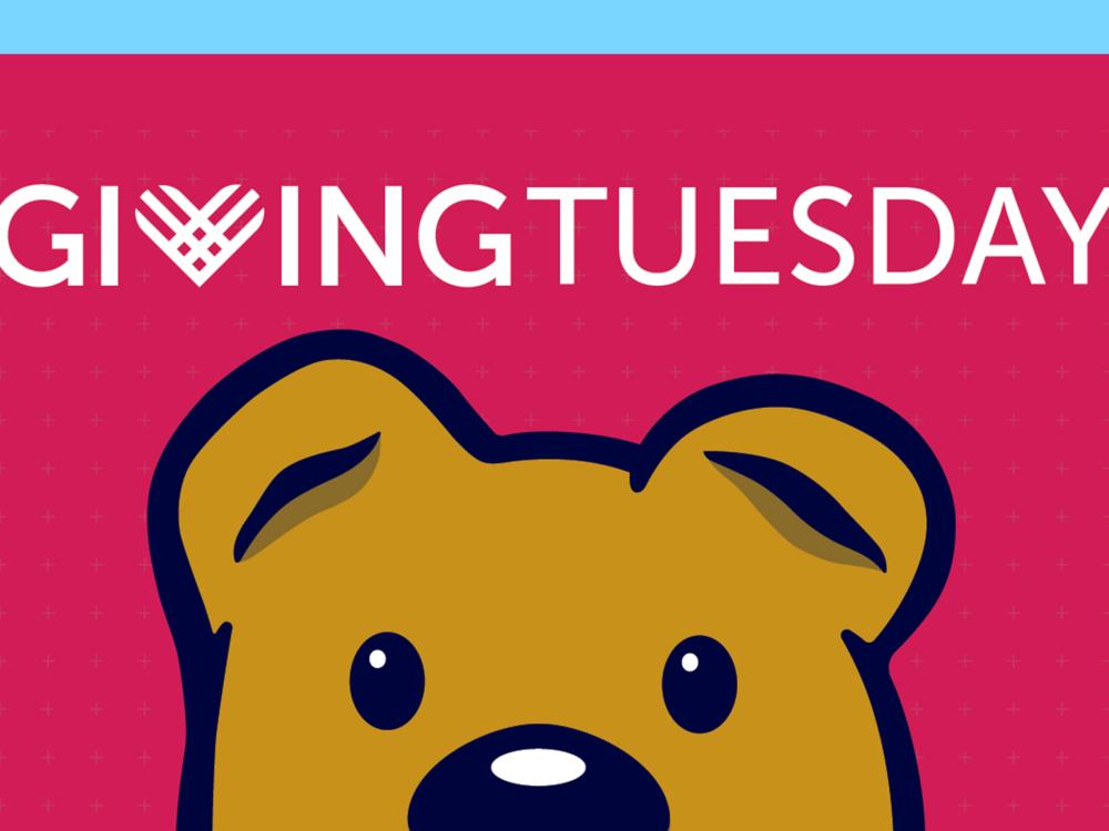 Animated Nittany Lion head with text reading "GivingTuesday"