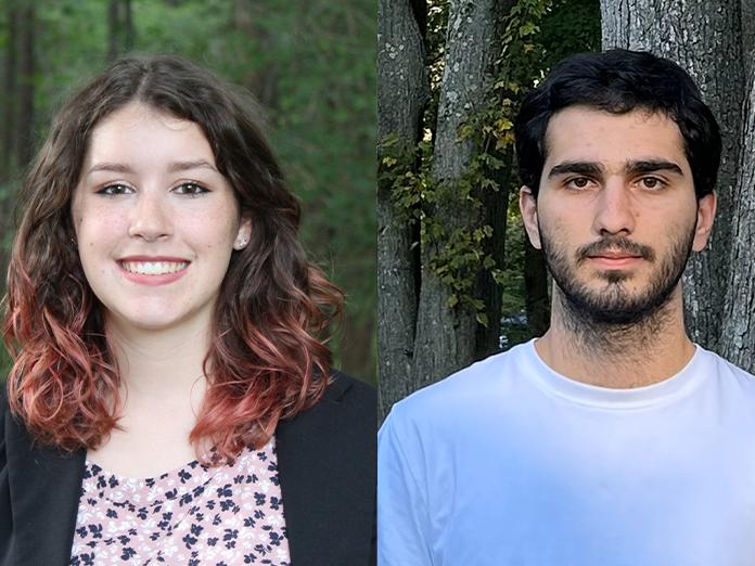 Side by side image of a young woman with dark hair on the right and a young man with dark hair on the left