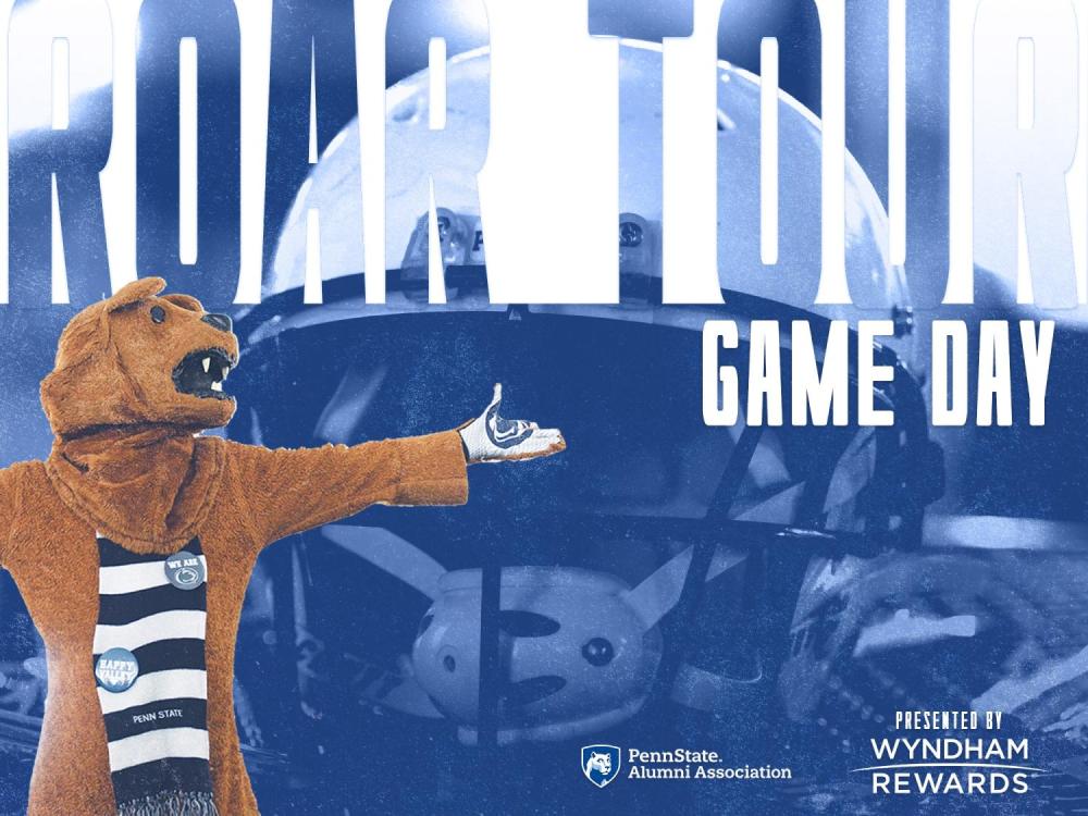 Roar Tour graphic with Nittany Lion