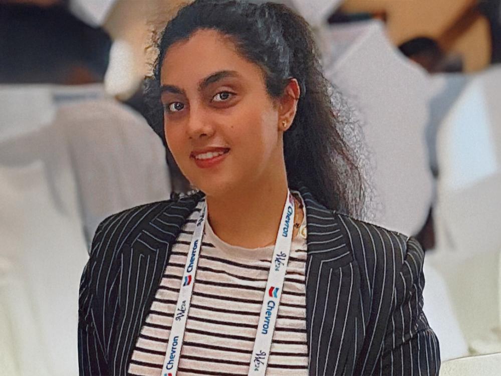 Harshim Saluja, a junior majoring in computational data science at Penn State, poses for a headshot.