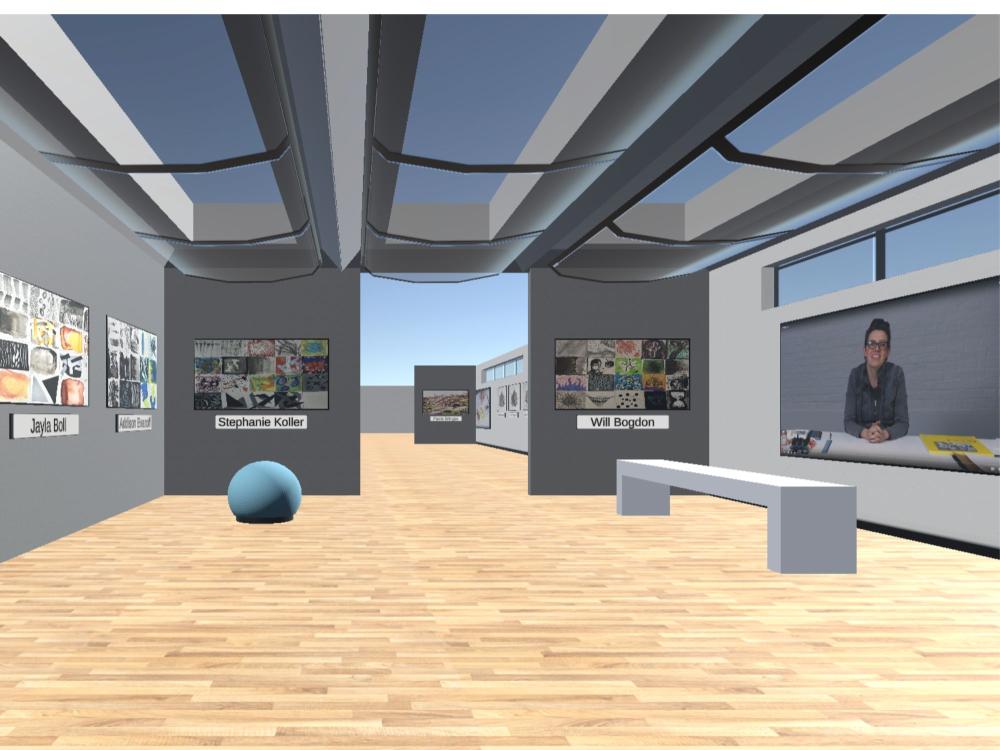 The virtual museum is a space that enables students to exhibit their artwork, upload writing, and provide synchronous and asynchronous feedback — replicating the experience of an in-person gallery in a fully online environment.