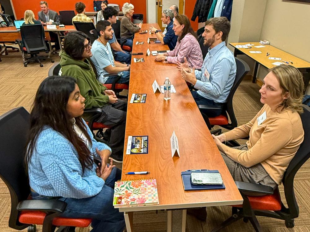 Penn State students and industry leaders engaged in conversation