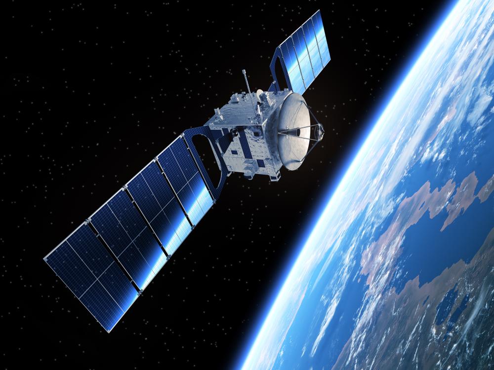 A satellite in space
