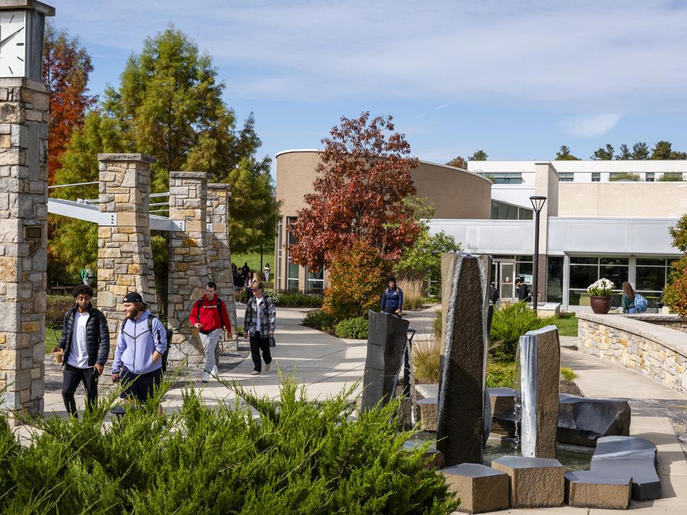 Outdoor scene of Penn State Berks in the fall