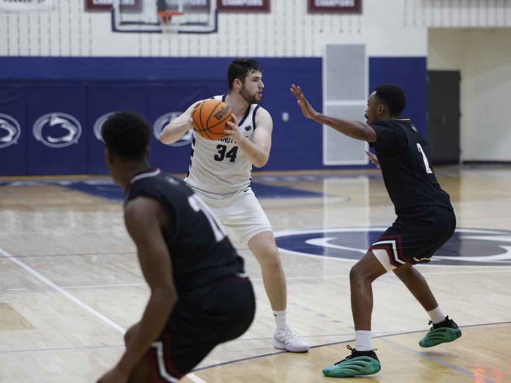 Ben Bass playing basketball at Penn State Brandywine