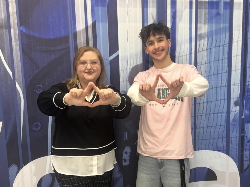 THON dancers Theres Alfano and Zachary Winters pose for a picture