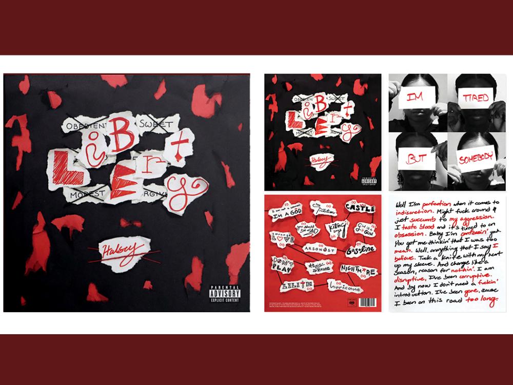 An album cover design for “Liberty: Feminine Rage." 