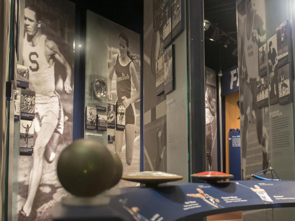 Track and field area in the All Sports Museum.