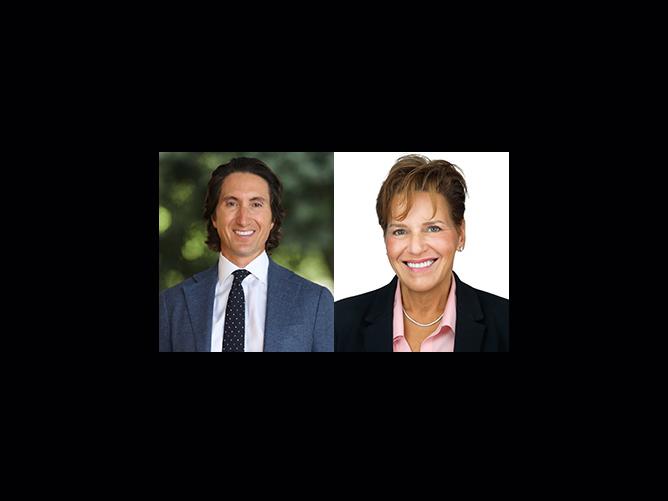 Brandon Biegenzahn, left, and Noreen M. Tama