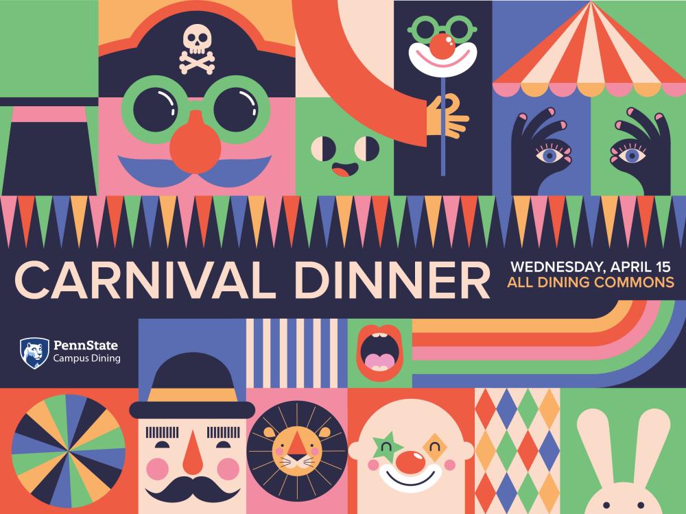 Graphic for Campus Dining's Carnival Dinner
